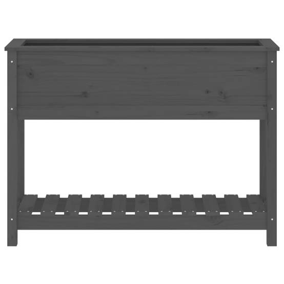 ComfortXL - Carré potager surélevé bois avec étagère de rangement Gris 111,5cm – ComfortXL Outdoor Living - Image 5