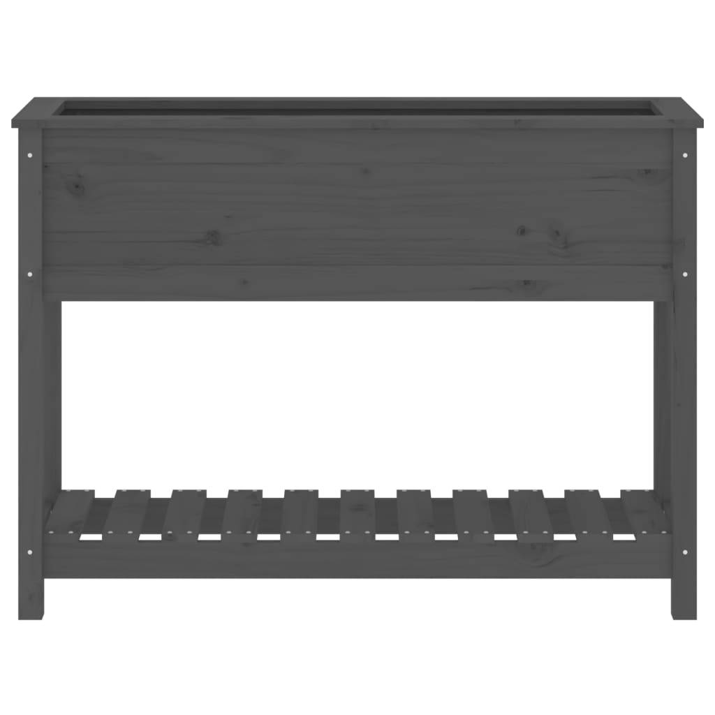 ComfortXL - Carré potager surélevé bois avec étagère de rangement Gris 111,5cm – ComfortXL Outdoor Living - Image 5