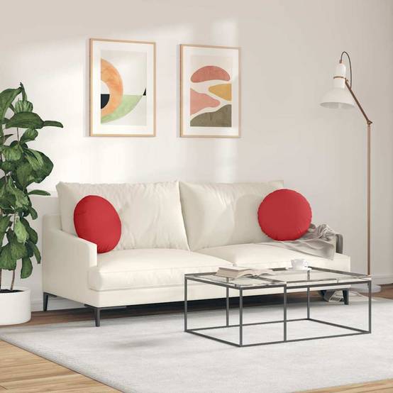 ComfortXL - Jeu de 2 Coussins de Siège Ronds Tissu Confortable et Lavable pour Maison Rouge Ø 40 cm – ComfortXL Outdoor Living - Image 4