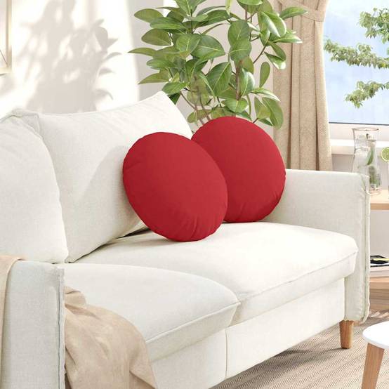 ComfortXL - Jeu de 2 Coussins de Siège Ronds Tissu Confortable et Lavable pour Maison Rouge Ø 40 cm – ComfortXL Outdoor Living - Image 1