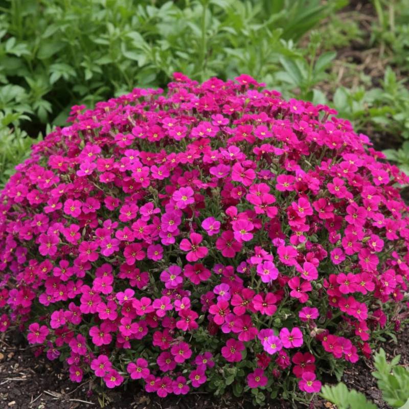 Aubriète Royal Red à fleurs Rouge/ - feuillage Persistant - Godet - 5/20 cm - Imagen 1