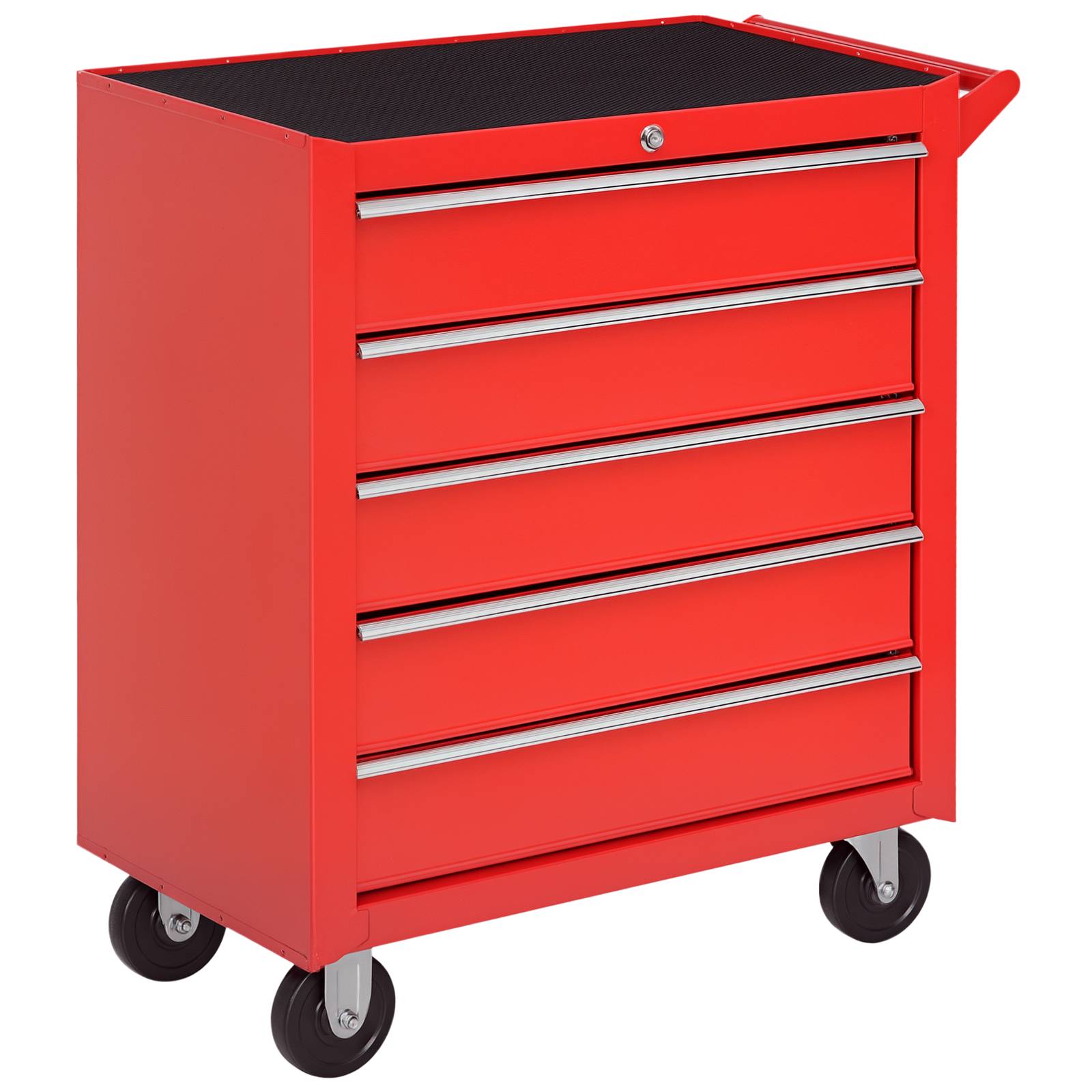 Sans Marque - Armoire roulante, atelier garage, acier, 69L x 33P x 75H cm, rouge - Image 1