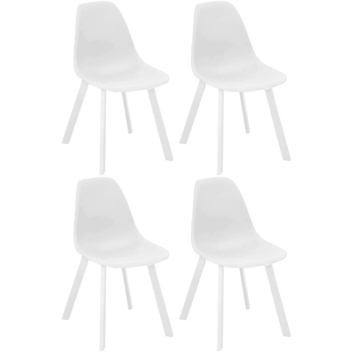 Proloisirs - Chaises d'extérieur aluminium et résine Jato (Lot de 4) - Imagen 1