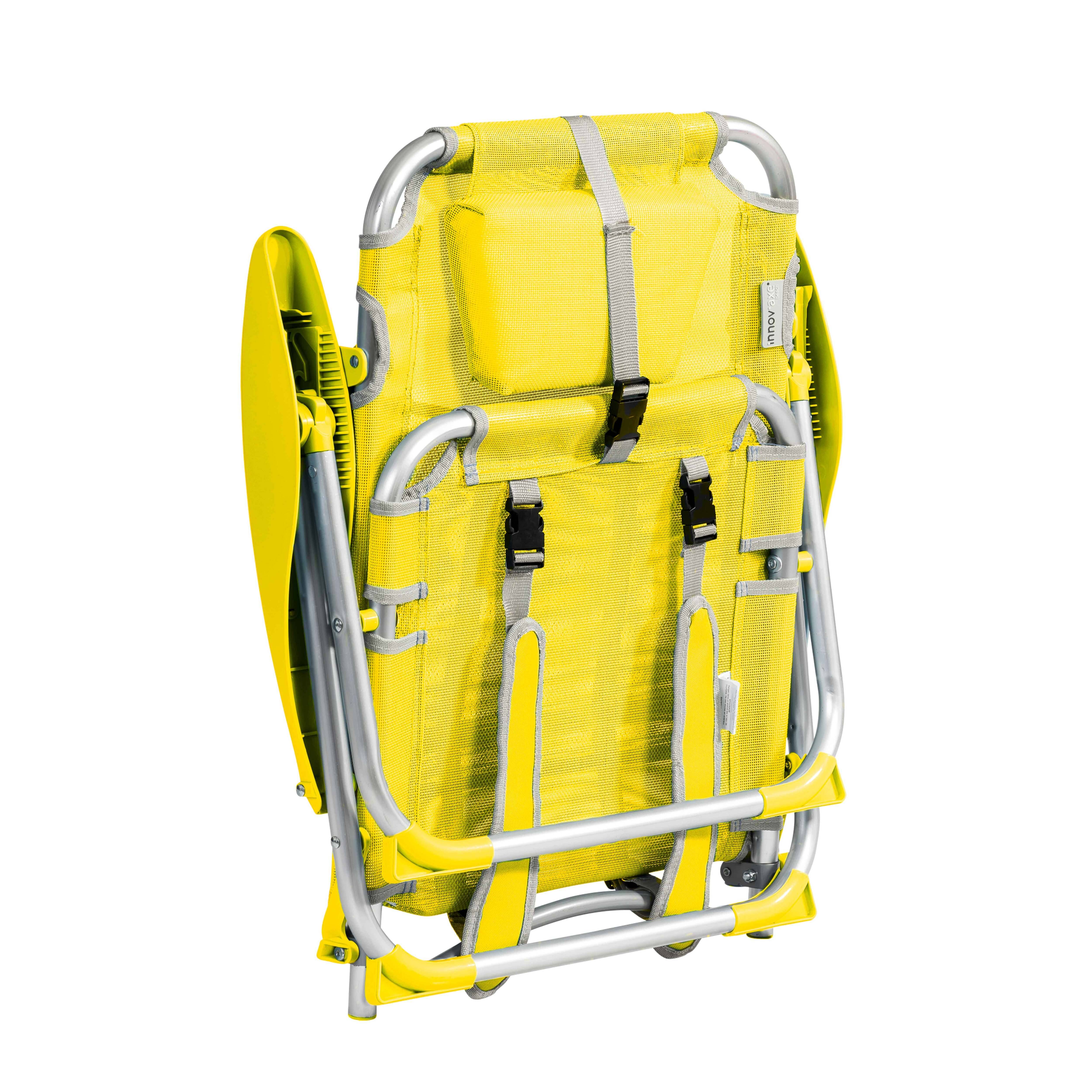 Oviala - Fauteuil clic clac des plages polyester jaune clair - Oviala - Imagen 3