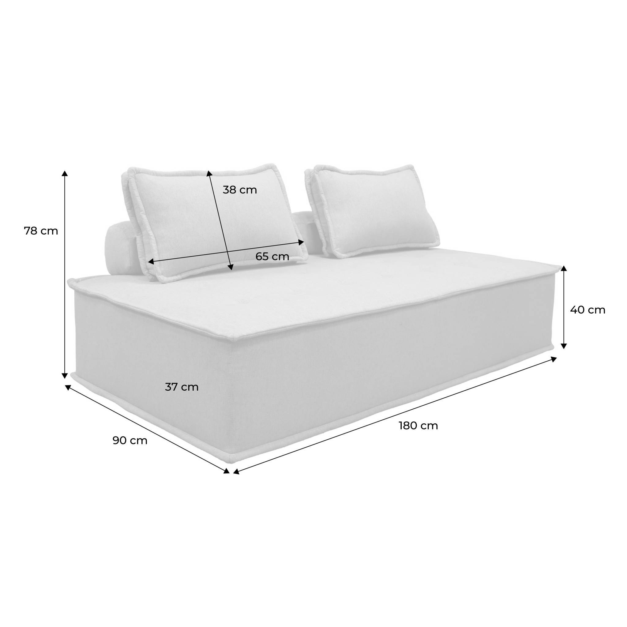 sweeek - Chauffeuse 2 places pour canapé modulable tissu capitonné gris | sweeek - Image 5