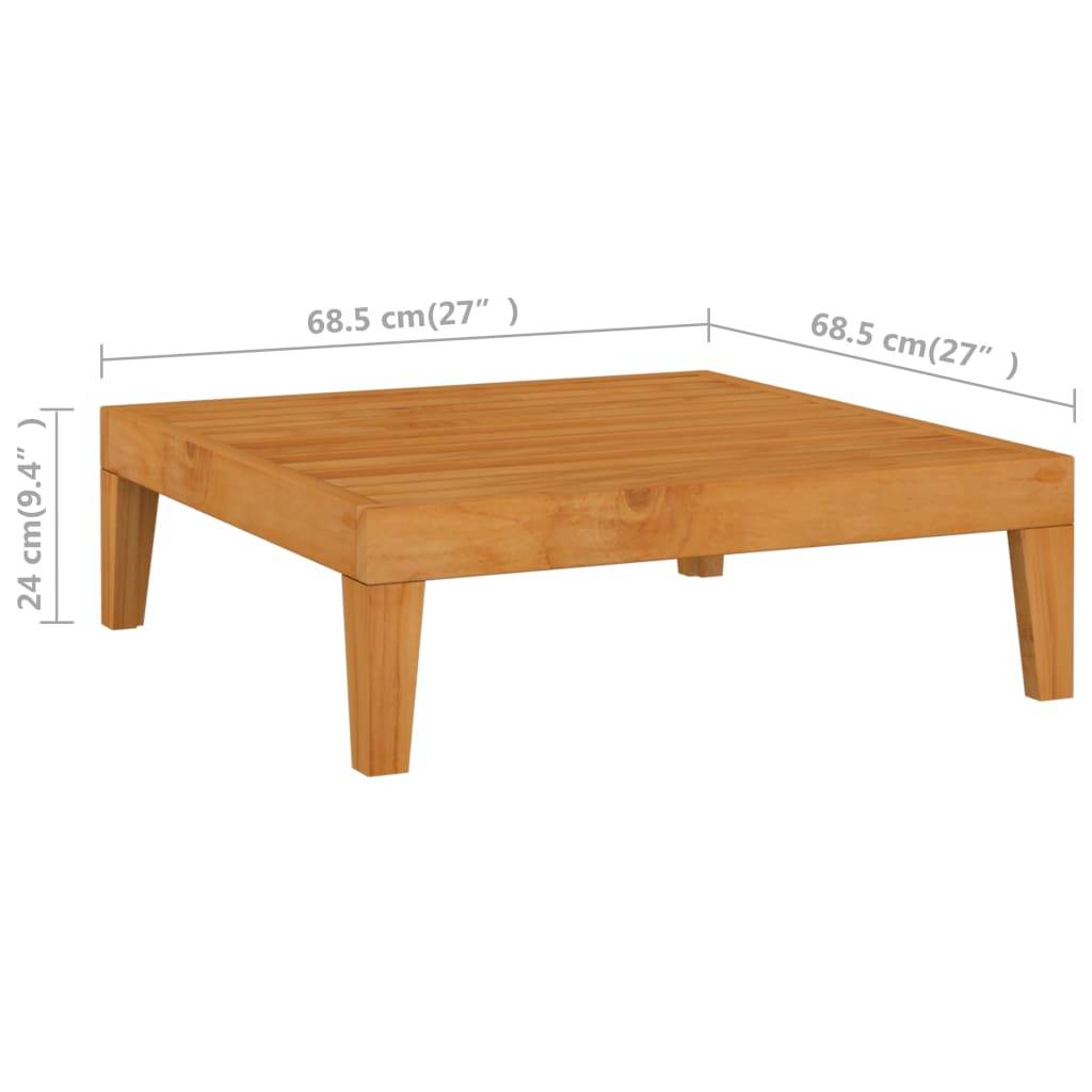 Helloshop26 - Salon de jardin meuble d'extérieur ensemble de mobilier 5 pièces avec coussins bois d'acacia solide - Imagen 7