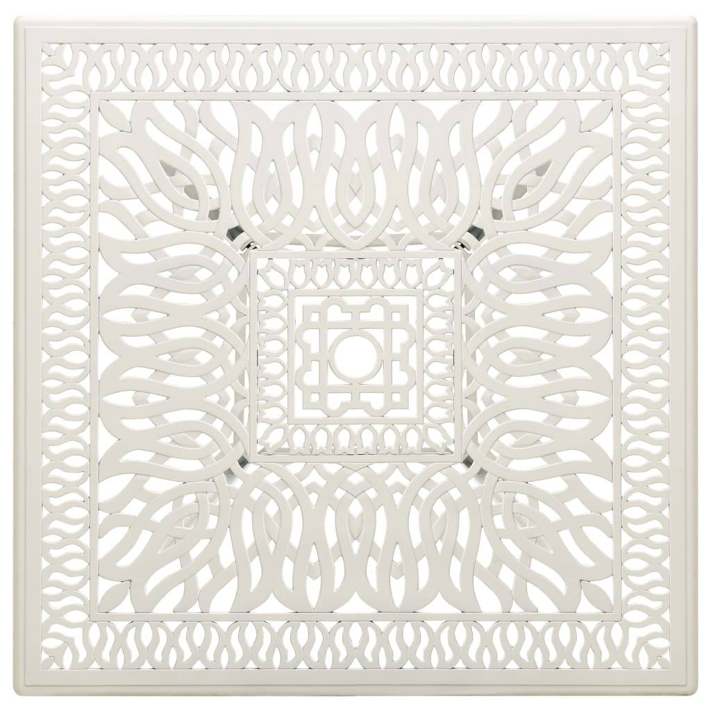 Maison Chic - Table de jardin - Table Extérieure - Table De Patio Blanc 90x90x73 cm Aluminium coulé - Image 3