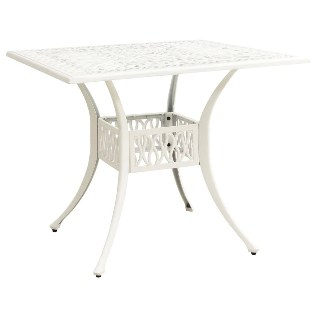 Maison Chic - Table de jardin - Table Extérieure - Table De Patio Blanc 90x90x73 cm Aluminium coulé - Image 2
