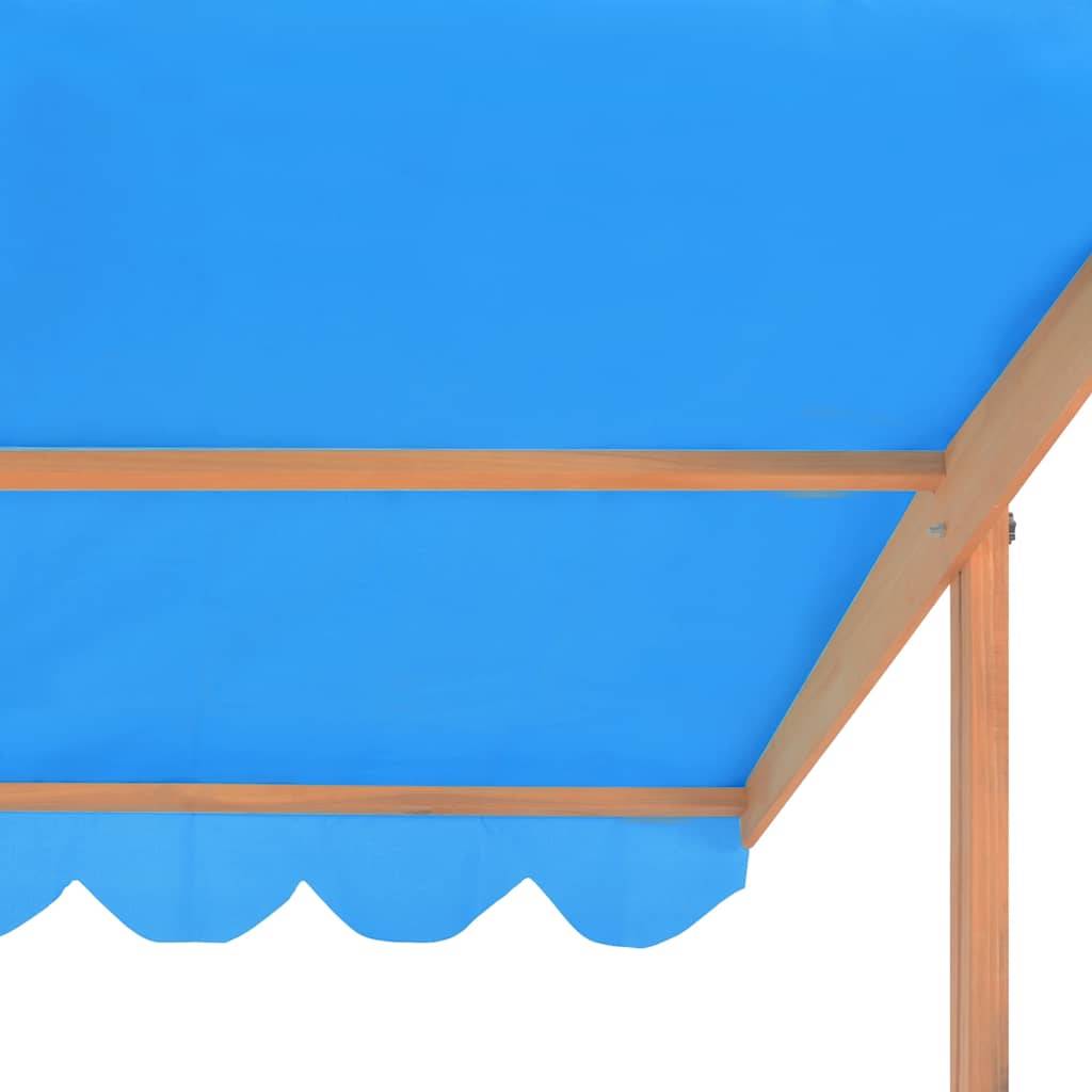 Bac à sable - Maison de jeu pour enfants avec toit réglable Bois de sapin 115x115x115 cm - Image 7