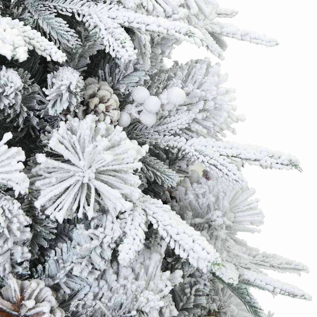 Sapin de Noël | Arbre de Noël Artificiel à Branches Articulées Blanc 150 cm Maison Chic - Image 8