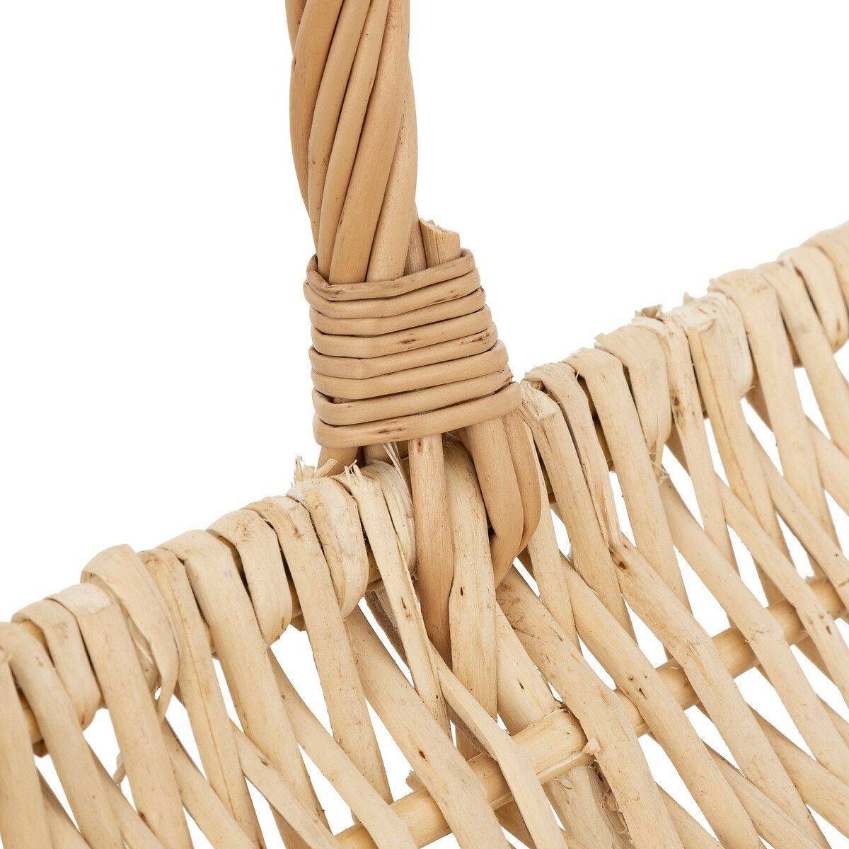 Lot de 2 Paniers de rangement en Osier L 50 et L 40 cm - Imagen 4