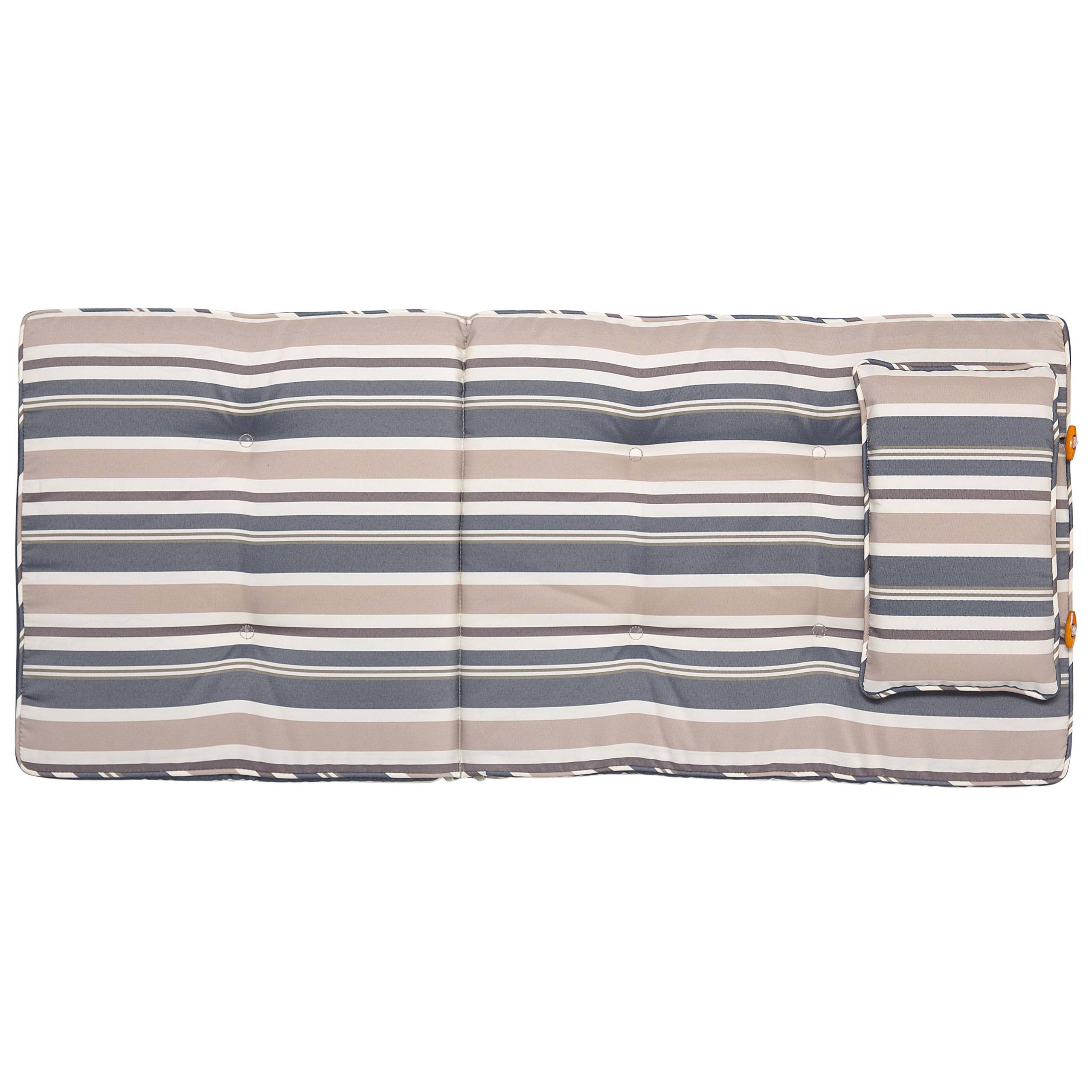 Beliani - Lot de 2 Coussins d'Assise en Tissu Polyester Bleu et Beige avec Rembourrage en Mousse pour Chaises de Jardin Modernes Beliani - Imagen 4