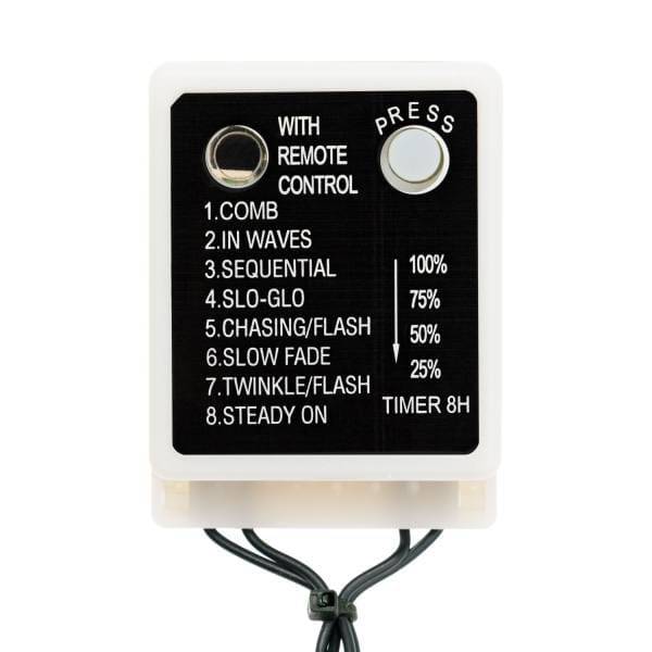 Lotti - Guirlande lumineuse Diamant 50m 500 LED blanc chaud 8 programmes dimmable télécommande câble vert Lotti - Imagen 5