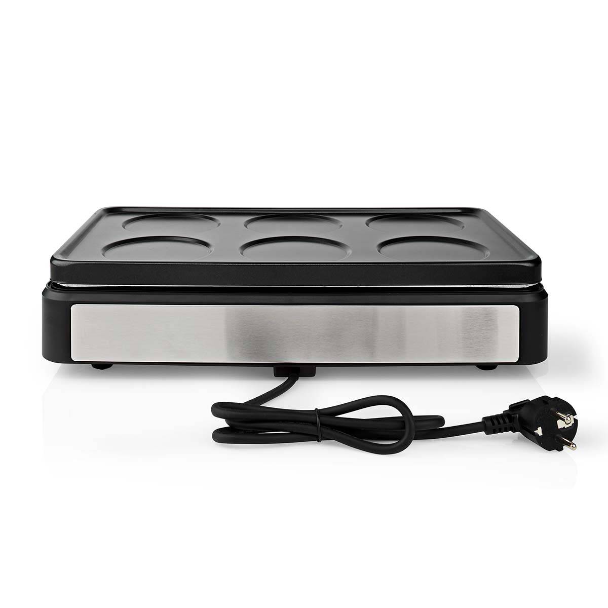 Wok Party Crepière SET pour 6 personnes 600W Revetement anti-adhésif Poêle à wok NEDIS - Imagen 5