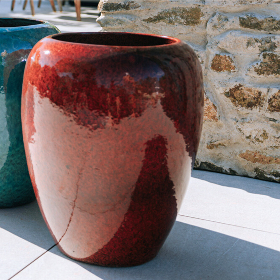 Pot GALILEE 40x50cm rouge tropical - Image 3