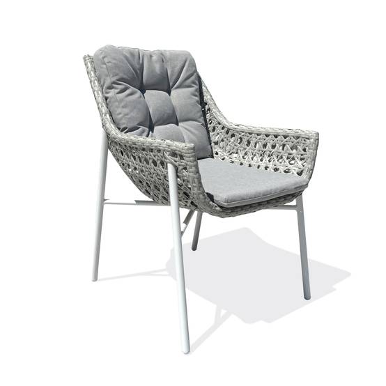 Fauteuil de jardin ELBA - BLANC - REMARQUABLE - Image 1