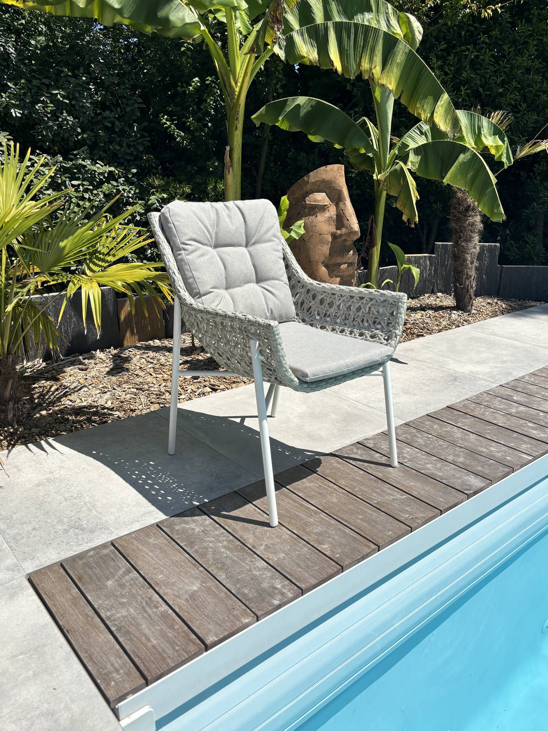 Fauteuil de jardin ELBA - BLANC - REMARQUABLE - Image 2