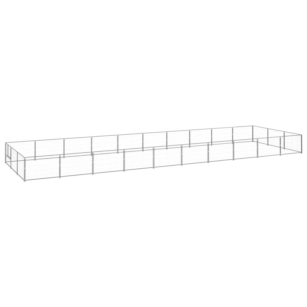 Vidaxl - Chenil Argenté 30 m² Acier vidaXL 3082142 - Imagen 2