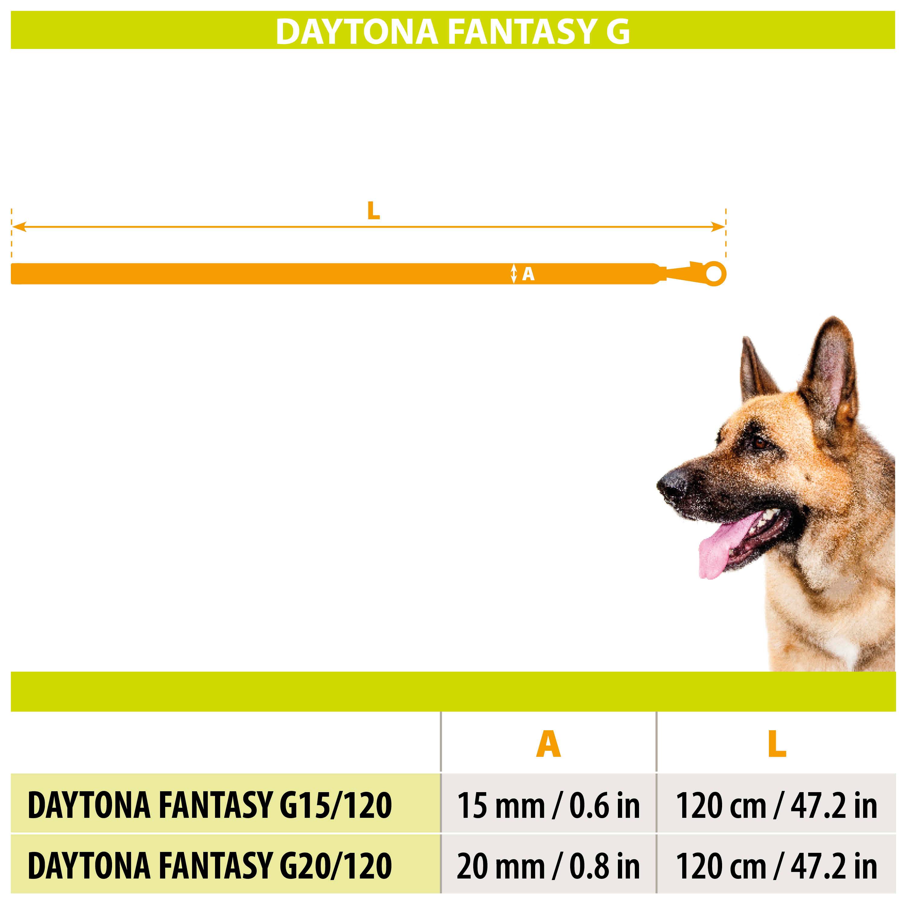 Ferplast - Ferplast laisse pour chien DAYTONA FANTASY, Laisse en nylon pour petit chien, 120 cm, avec poignée rembourrée confortable et mousqueton en métal. - Imagen 2