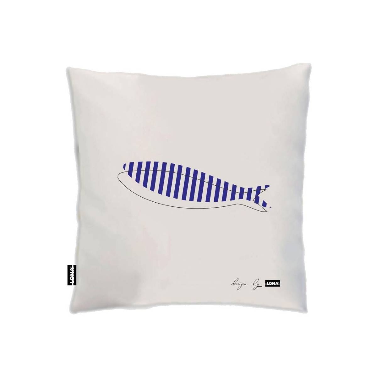 Lona - Coussin 100% coton 50 cm Poisson