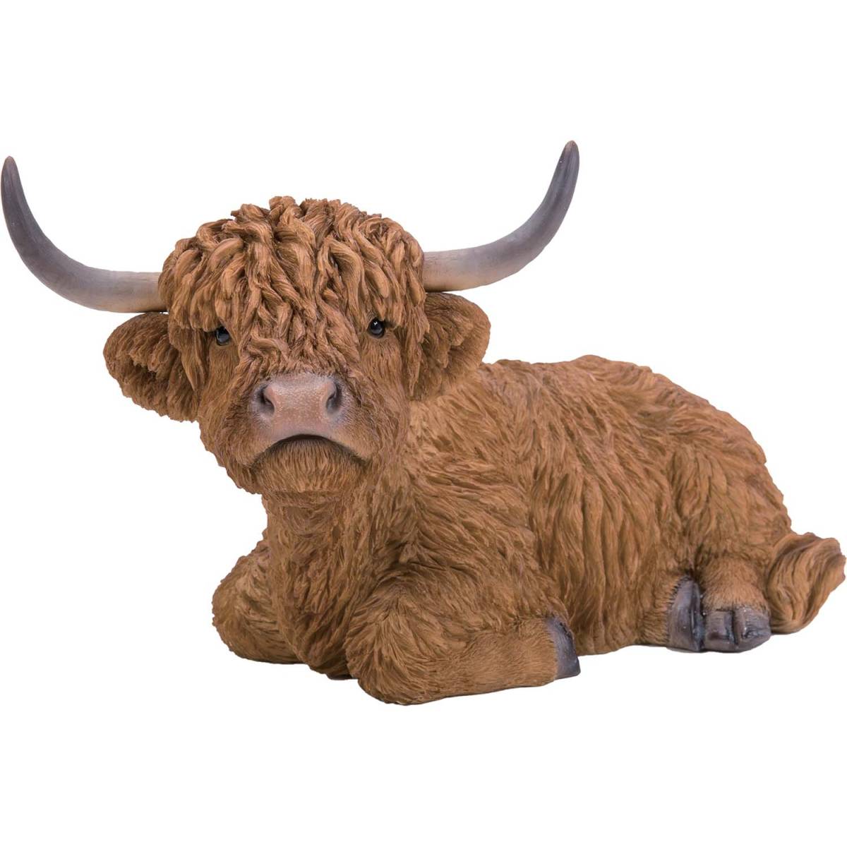 Vivid Arts - Vache highland assise en résine 22 cm Vivid Arts - Imagen 1