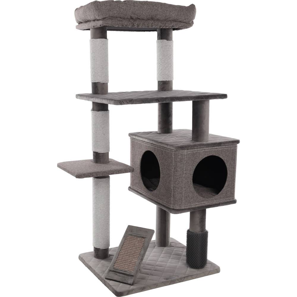 Flamingo - Arbre à chat Halo Gris 76 x 58 x H 127 cm pour chat - Imagen 1