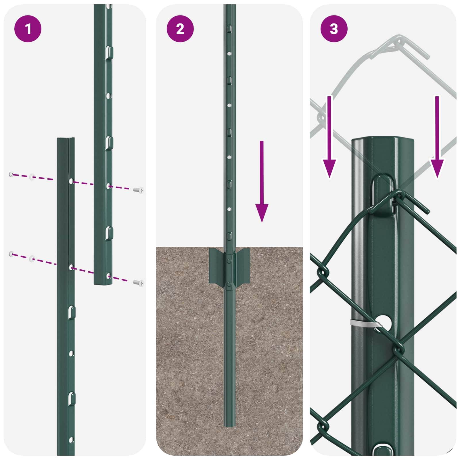 PANGIVO - Clôture Acier et PVC Verte 1,4 x 10 m, Poids :27.79kg - PANGIVO - Image 5
