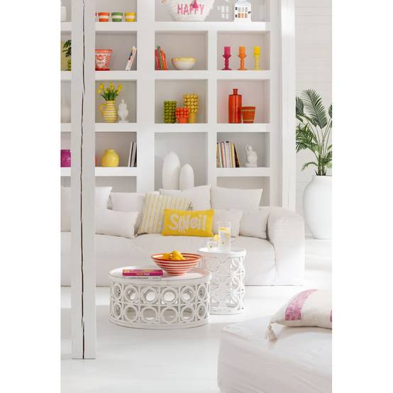Vase Design en Ciment "Creta" 36cm Blanc - Image 4