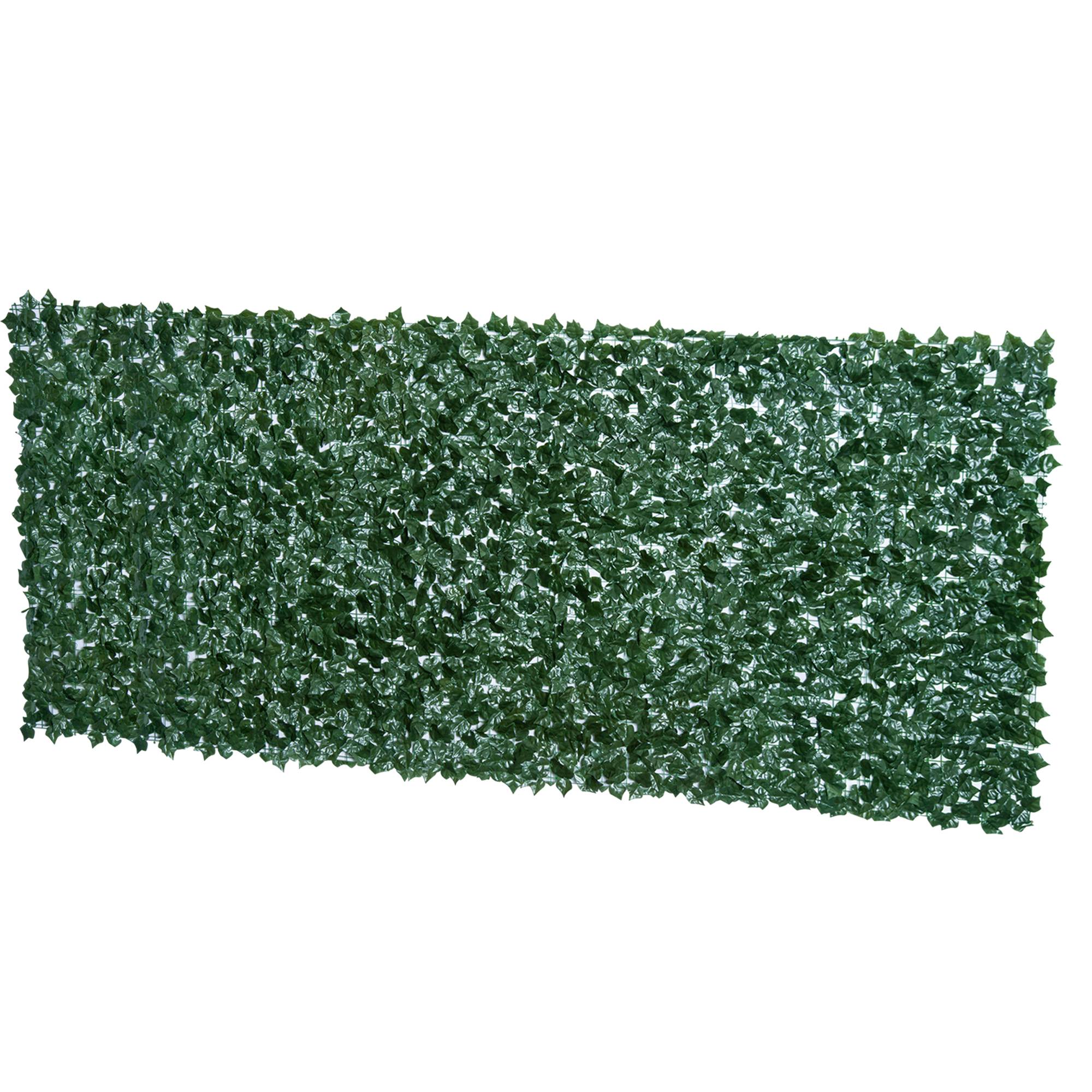 ComfortXL - Brise-vue haie artificielle en PE 300 x 150 cm vert foncé balcon terrasse clôture jardin feuillage anti-UV - Image 2