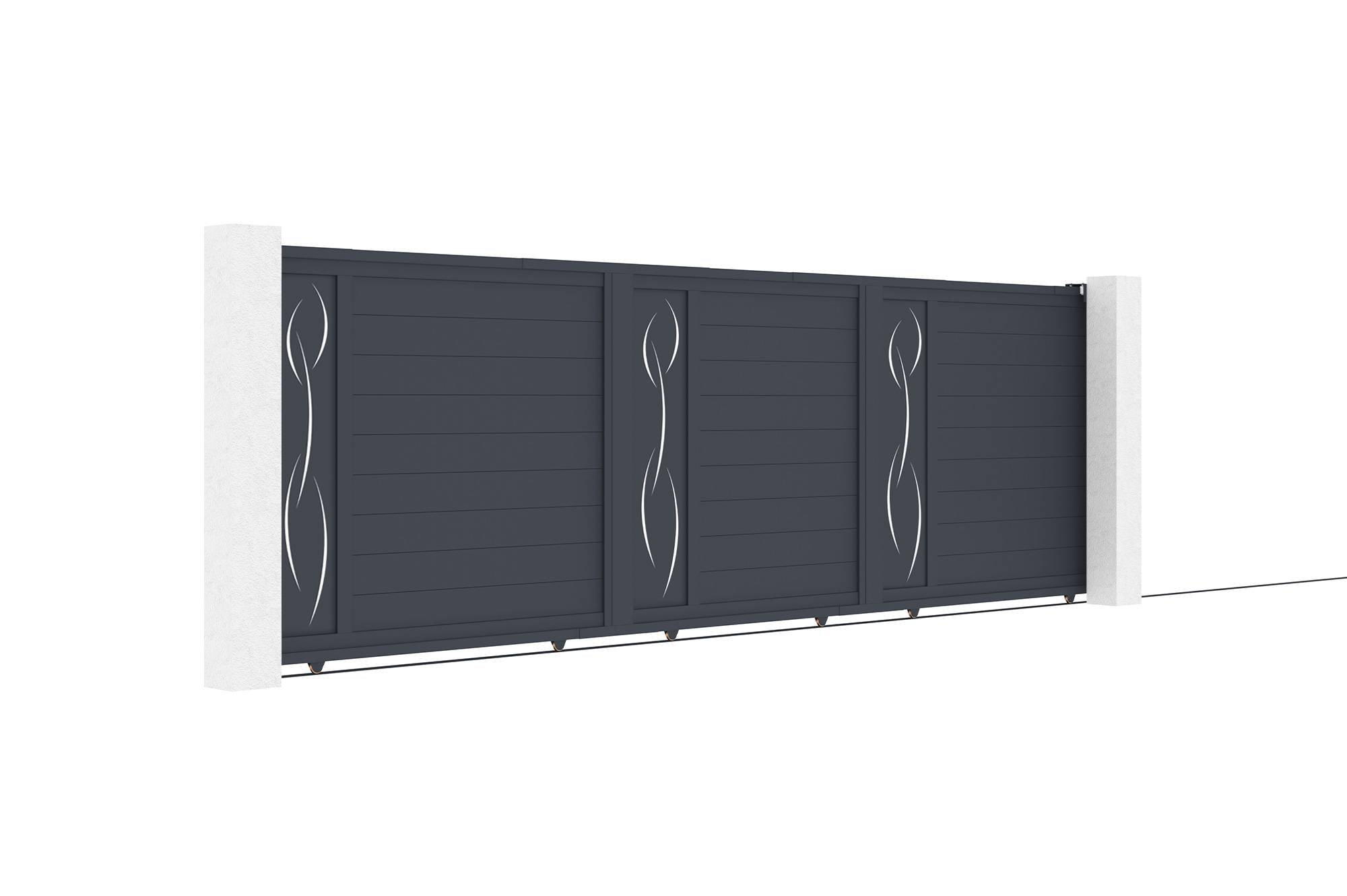 Casanoov Portail coulissant 5 m LIFE H.140 cm alu + motorisation RANGER C300 - Image 5