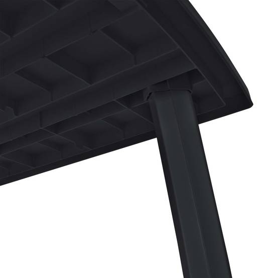 ComfortXL - Salon de Jardin 8 Personnes Plastique Table et Chaises Pliables Extérieur Anthracite – ComfortXL Outdoor Living - Image 4