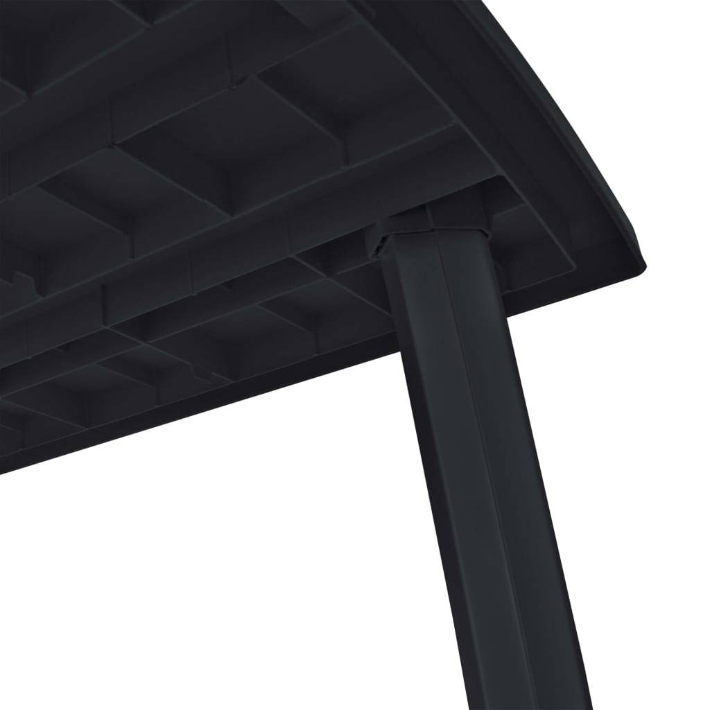 ComfortXL - Salon de Jardin 8 Personnes Plastique Table et Chaises Pliables Extérieur Anthracite – ComfortXL Outdoor Living - Image 4