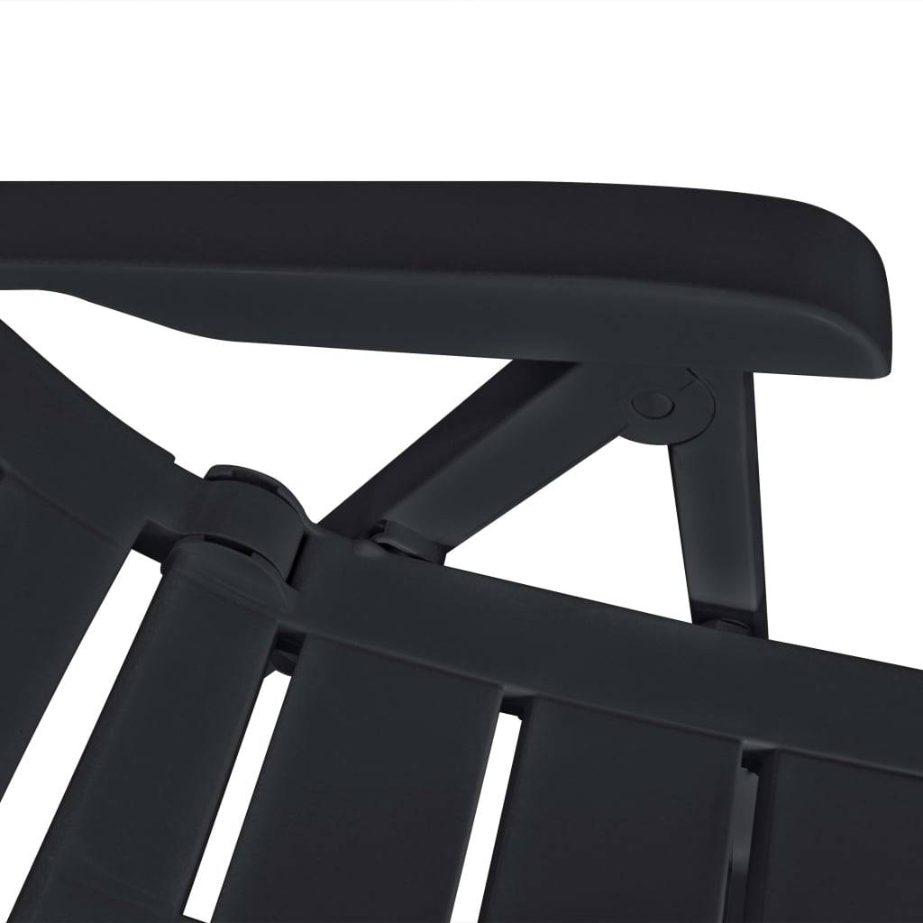 ComfortXL - Salon de Jardin 8 Personnes Plastique Table et Chaises Pliables Extérieur Anthracite – ComfortXL Outdoor Living - Image 8