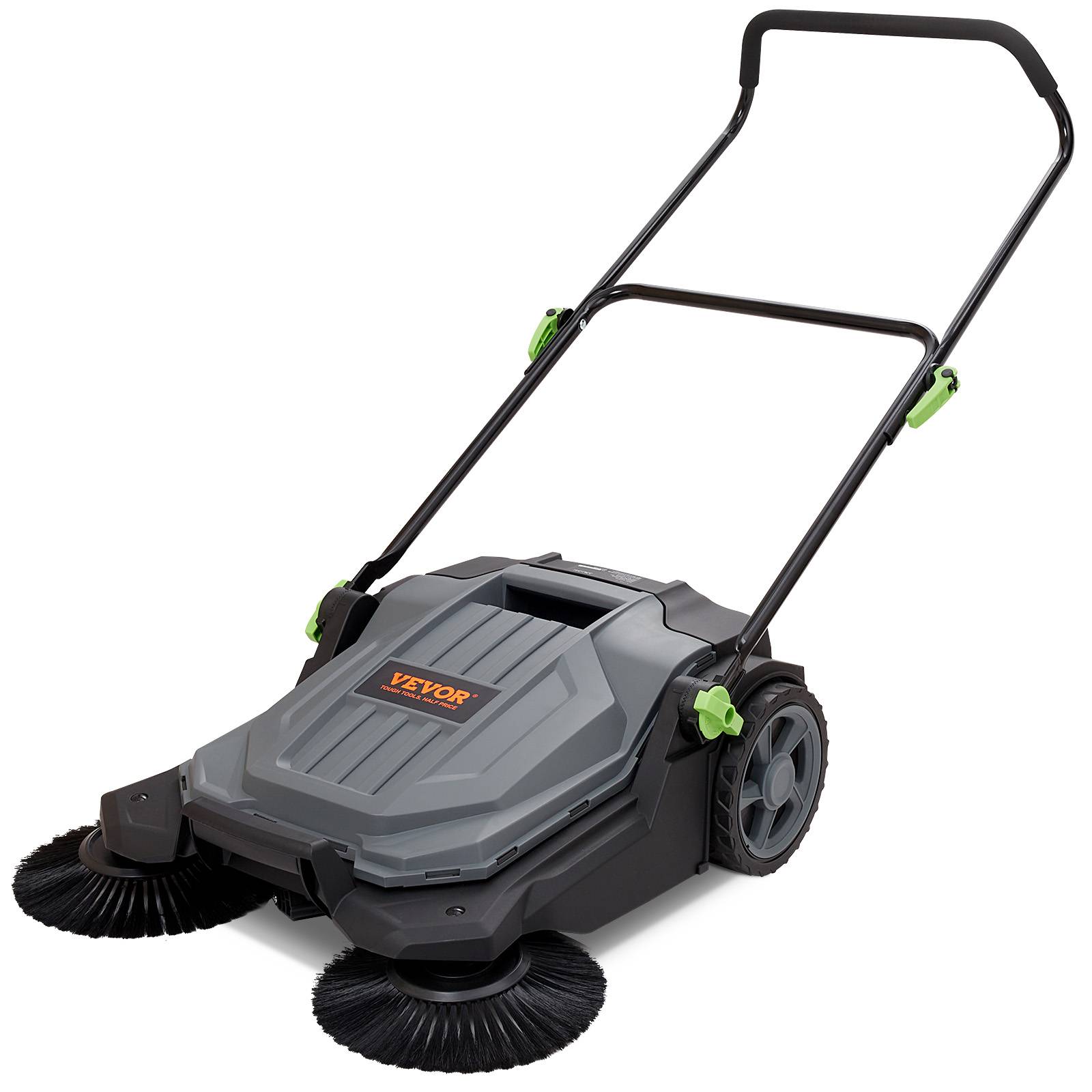 VEVOR Balayeuse à Poussée Manuelle Largeur 65 cm Conteneur à Déchets de 18,9 L - Image 1