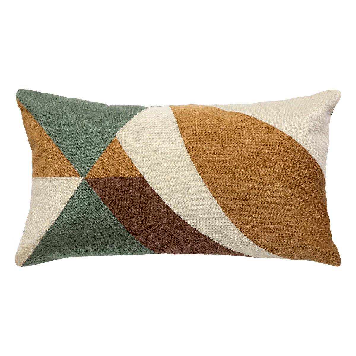 Coussin Déco Imprimé "Hary" 30x50cm Vert - Image 1