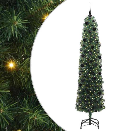 ComfortXL - Sapin de Noël Lumineux 240 cm Vert, Kit Prêt à l'Emploi avec Guirlande LED et 120 Décorations – ComfortXL Outdoor Living - Image 2