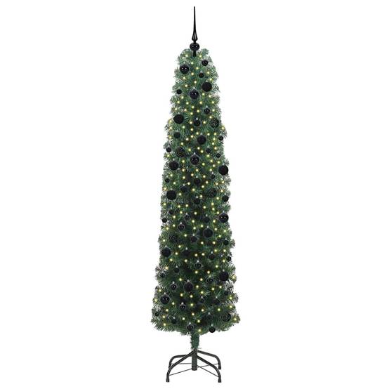 ComfortXL - Sapin de Noël Lumineux 240 cm Vert, Kit Prêt à l'Emploi avec Guirlande LED et 120 Décorations – ComfortXL Outdoor Living - Image 3