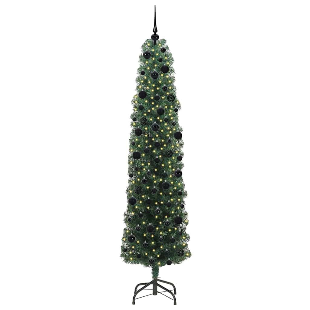 ComfortXL - Sapin de Noël Lumineux 240 cm Vert, Kit Prêt à l'Emploi avec Guirlande LED et 120 Décorations – ComfortXL Outdoor Living - Image 3