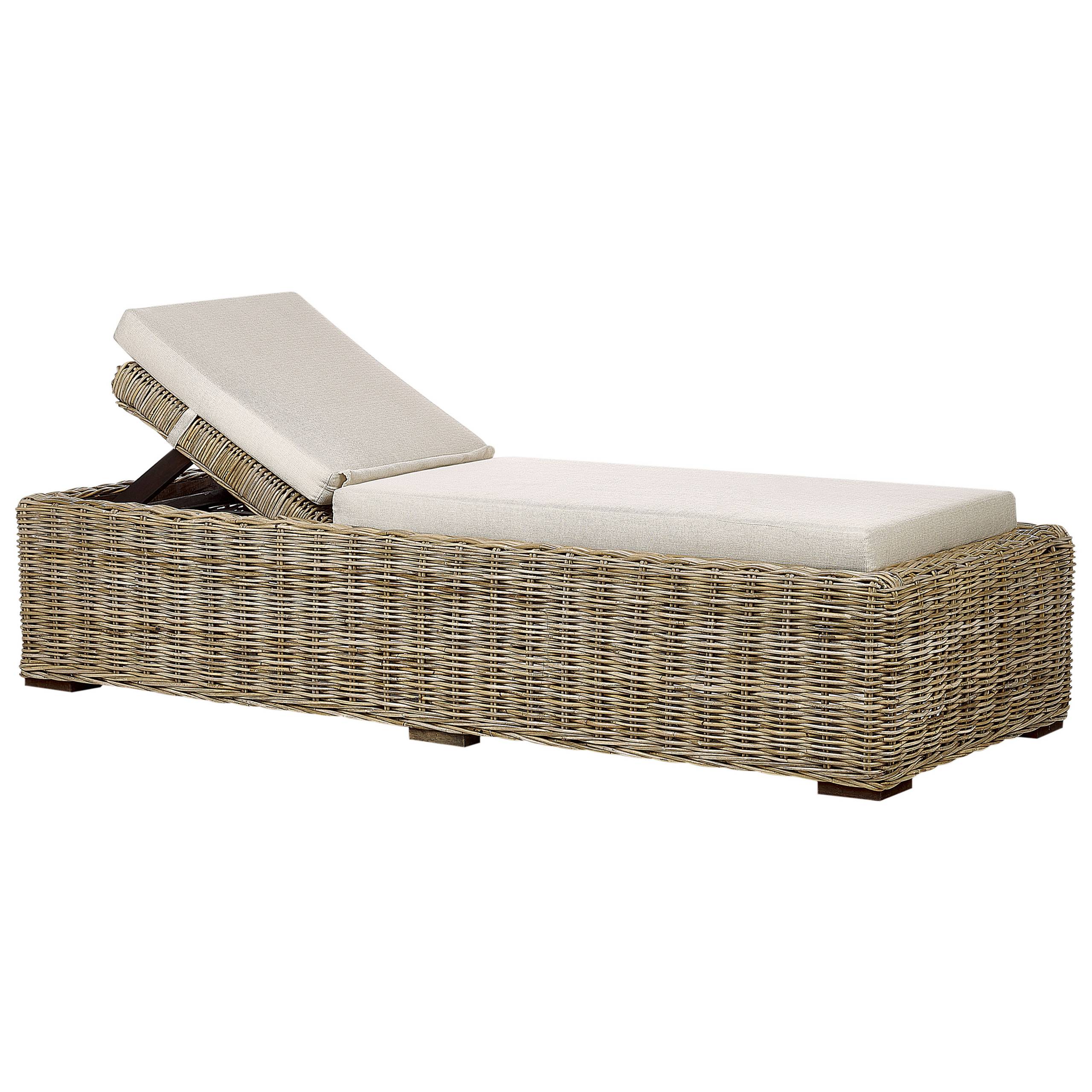 Beliani - Chaise longue Rotin Naturel PALESE - Beliani - Imagen 2