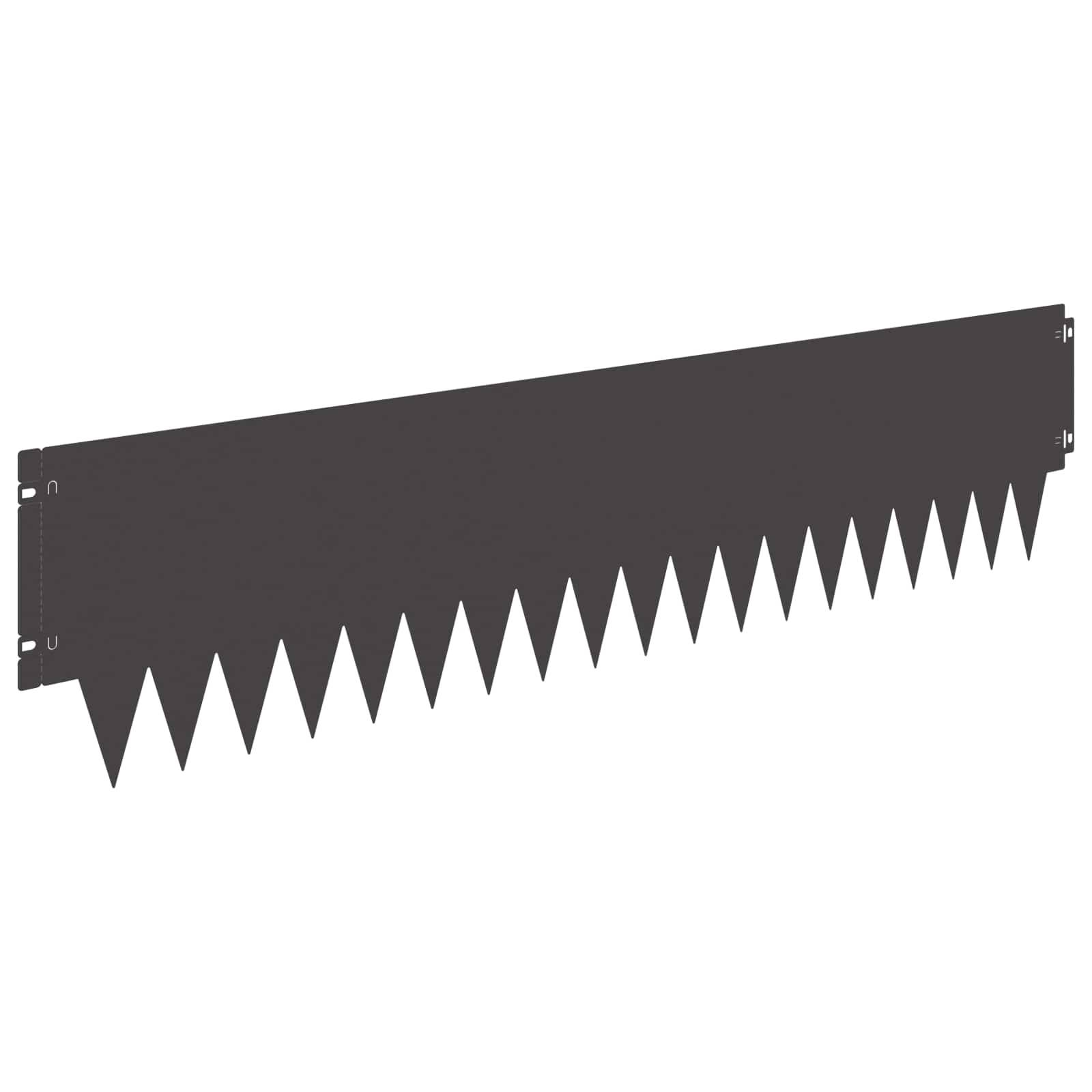 Bordure de jardin métal aménagement extérieur séparation emboîtable 10pcs 103x25cm noir - ComfortXL Outdoor Living - Image 6