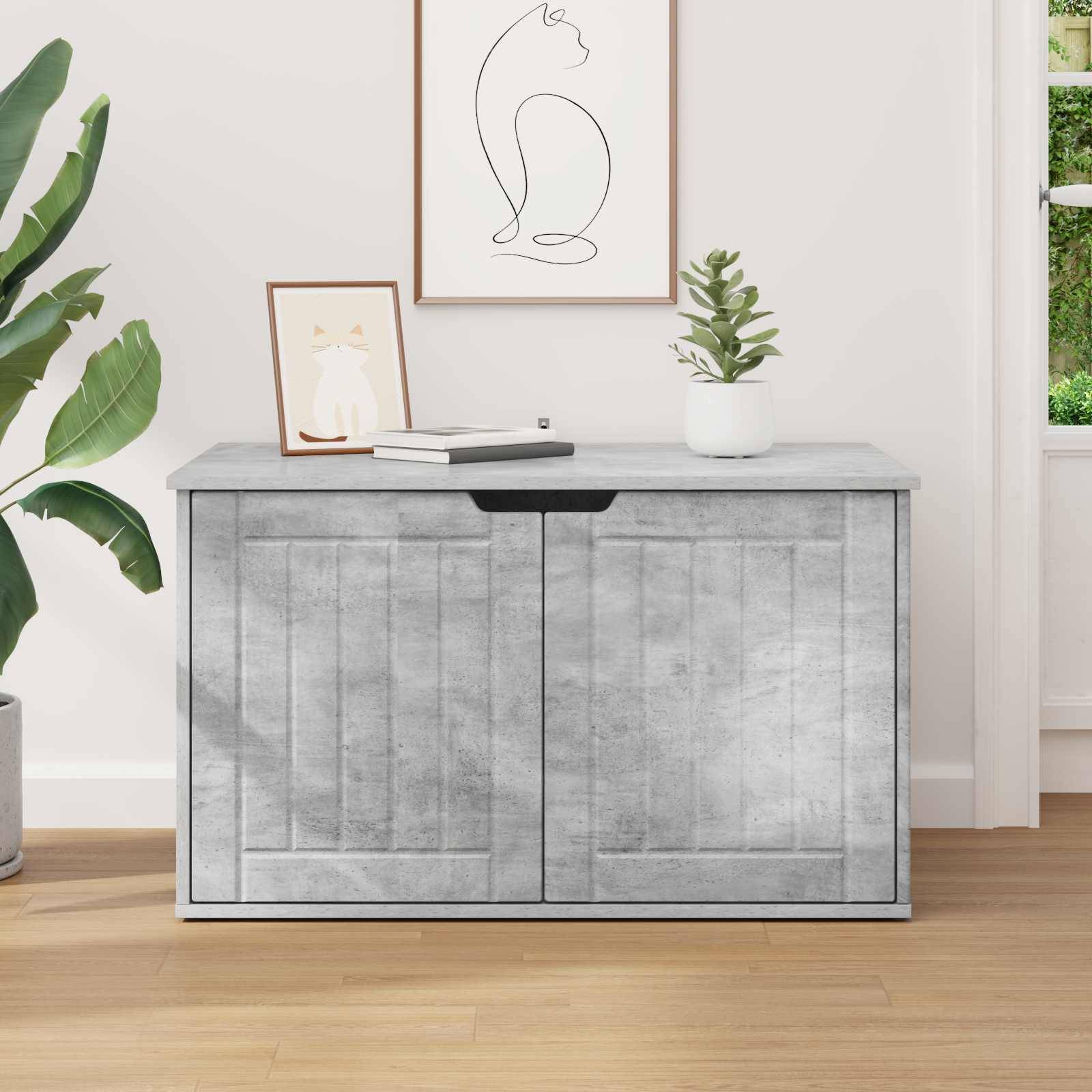 Chatiere bois gris  85 x 55 x 50,5 cm  - Prolenta premium p367.9 - Image 4