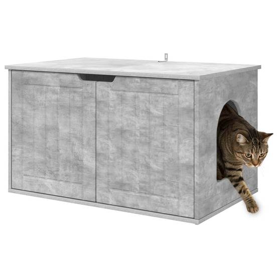 Chatiere bois gris 85 x 55 x 50,5 cm - Prolenta premium p367.9 - Image 3