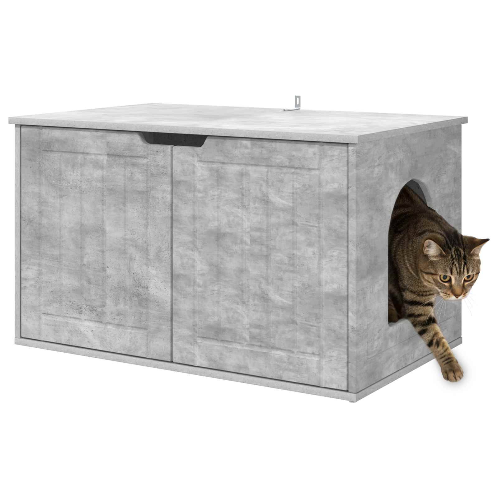 Chatiere bois gris  85 x 55 x 50,5 cm  - Prolenta premium p367.9 - Image 3