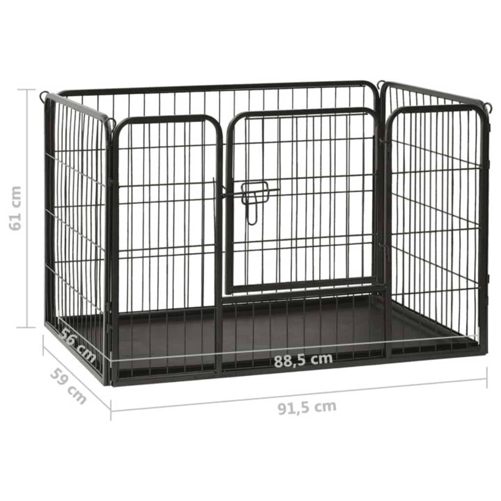 Vidaxl - Parc pour chiots Acier 91,5x59x61 cm vidaXL 170575 - Imagen 3