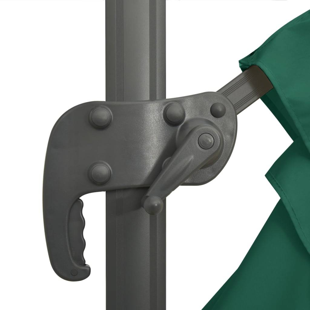 Helloshop26 - Parasol meuble de jardin déporté avec mât en aluminium 400 x 300 cm vert - Imagen 7