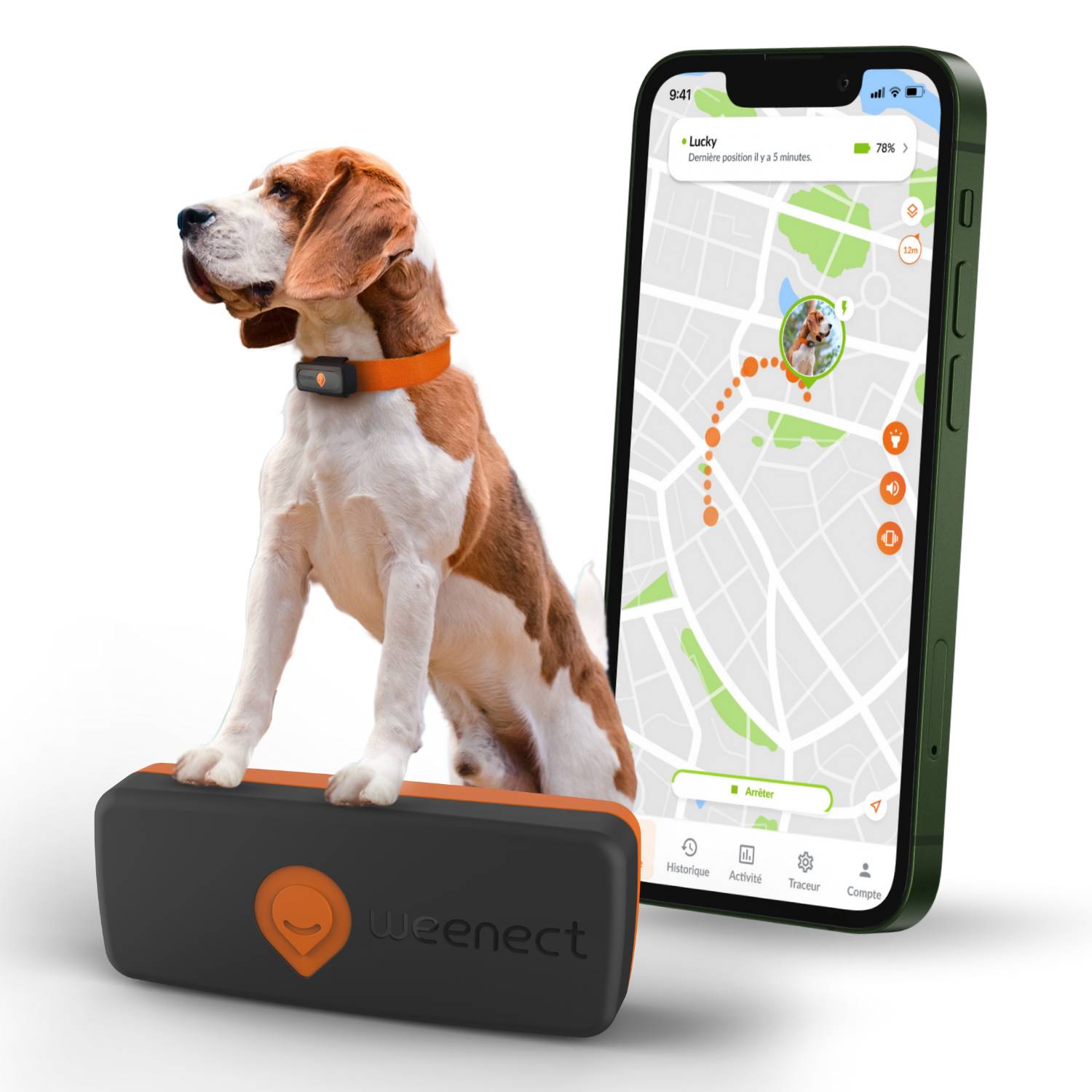 Weenect - Weenect XS - collier gps pour chien ( black edition) - Image 2