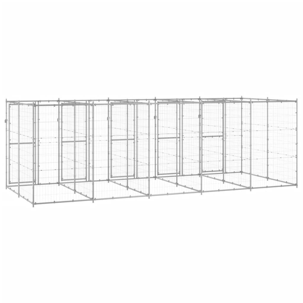Vidaxl - Chenil extérieur Acier galvanisé 12,1 m² vidaXL 3082285 - Imagen 5