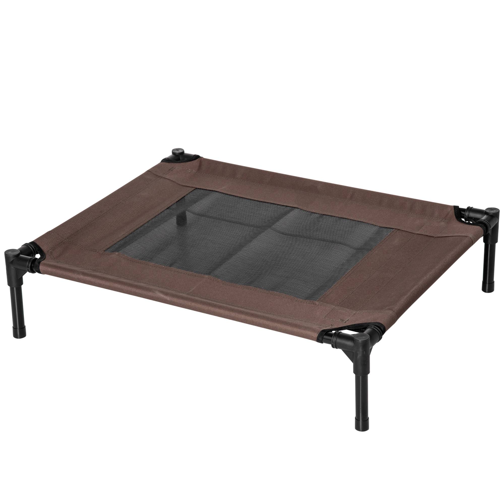 Lit surélevé chien chat métal tissu oxford aéré usage intérieur extérieur 76cm marron - ComfortXL Outdoor Living - Image 2