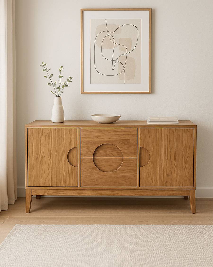 Kyoto - Buffet vintage en teck massif 165 cm - UNIQKA - Imagen 2