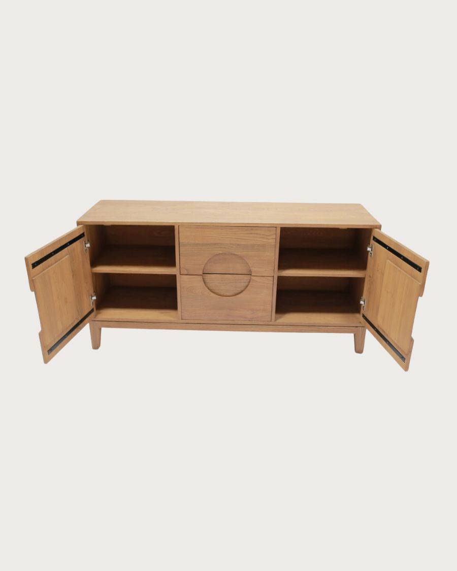 Kyoto - Buffet vintage en teck massif 165 cm - UNIQKA - Imagen 4
